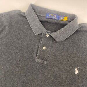 Polo Ralph Lauren Polo Shirt Mens XXL Dark Gray Short Sleeve Cotton Jersey Pony